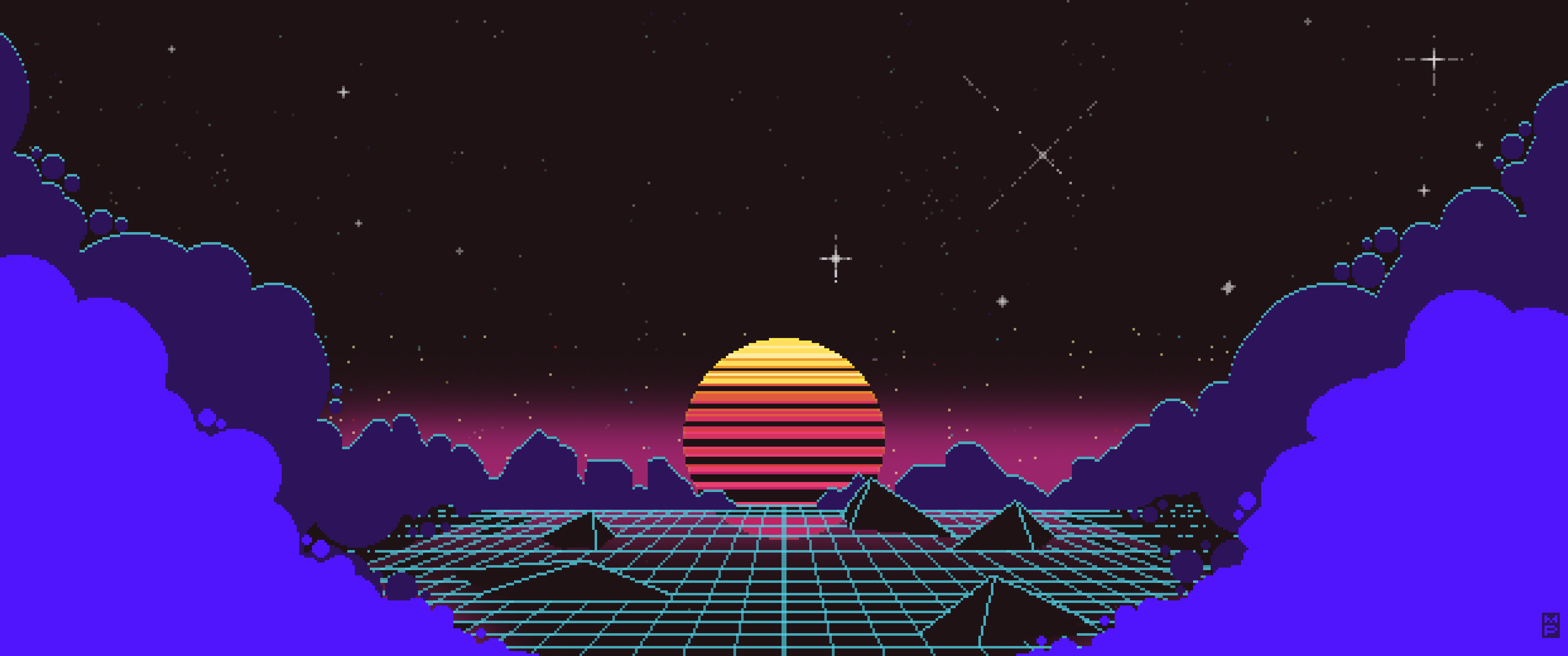 Outrun 背景 壁紙