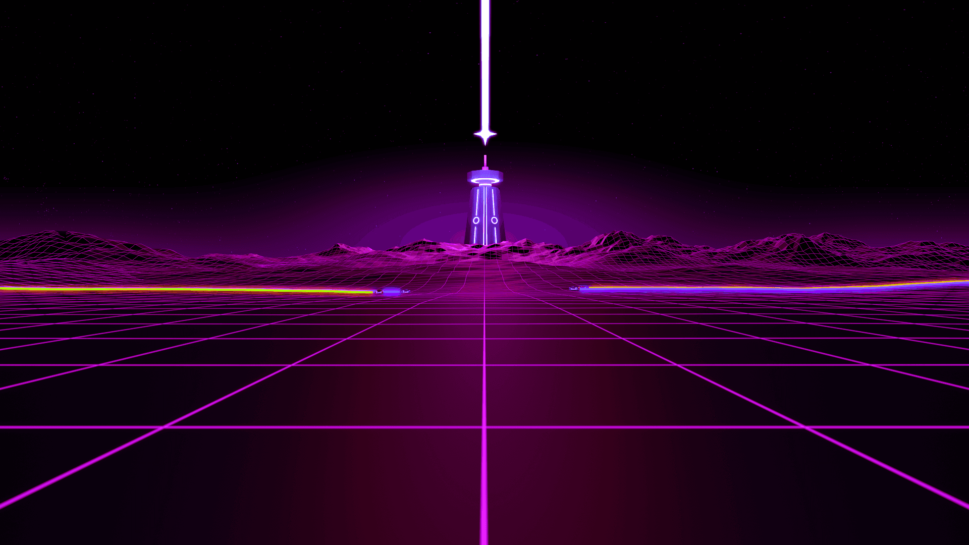 Outrun 背景 壁紙