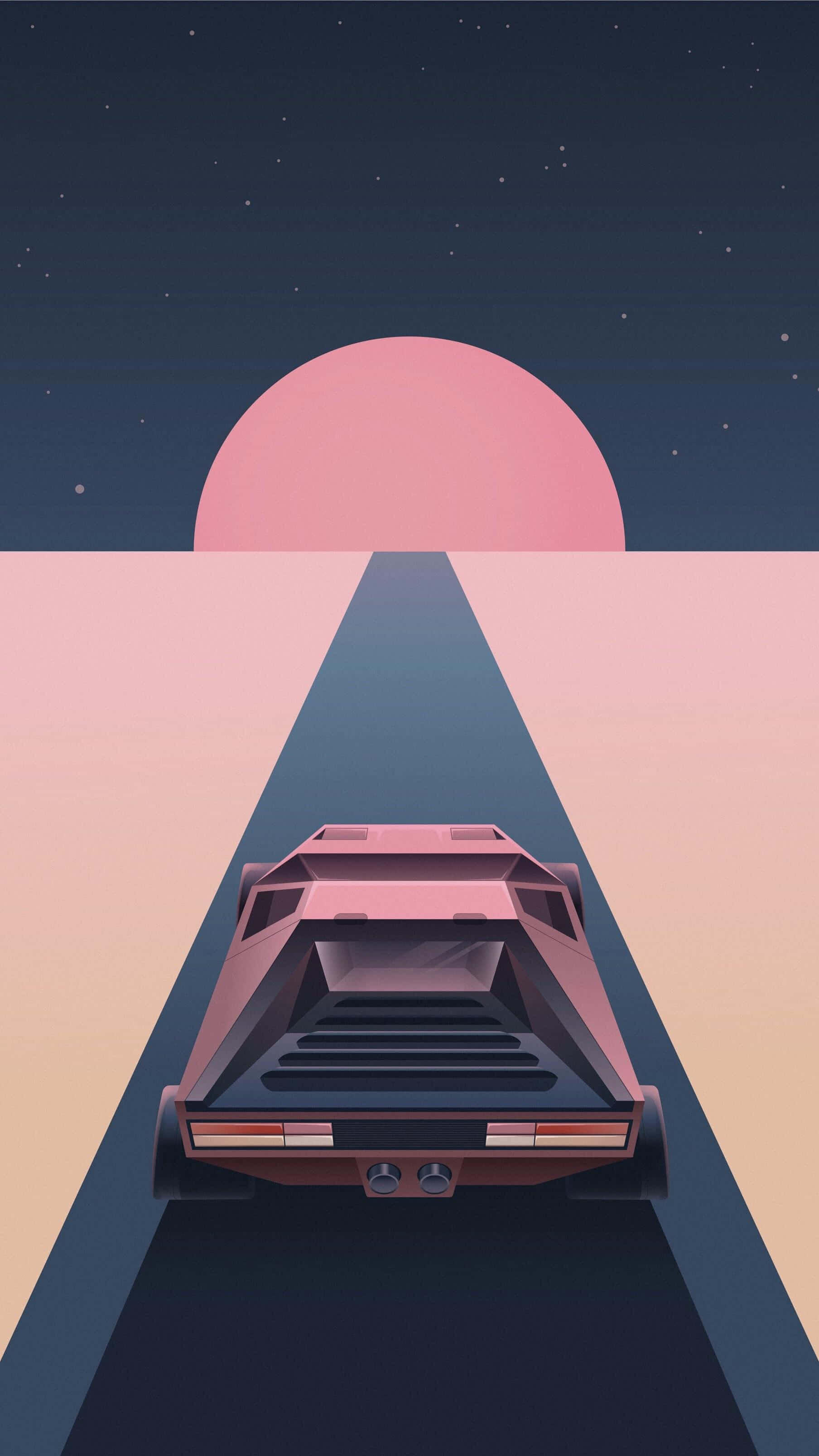 Outrun 背景 壁紙