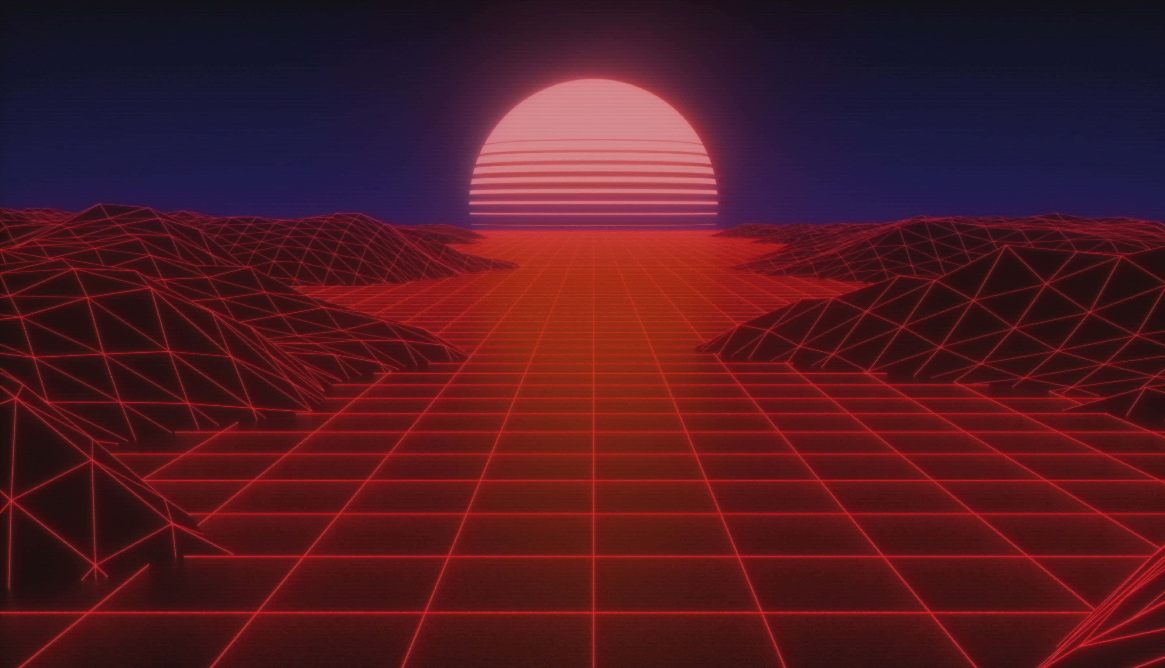 Outrun背景 壁紙