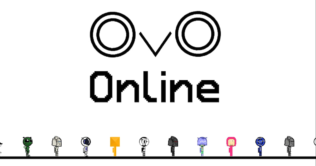 OVO Online 標誌下方的一排像素藝術角色