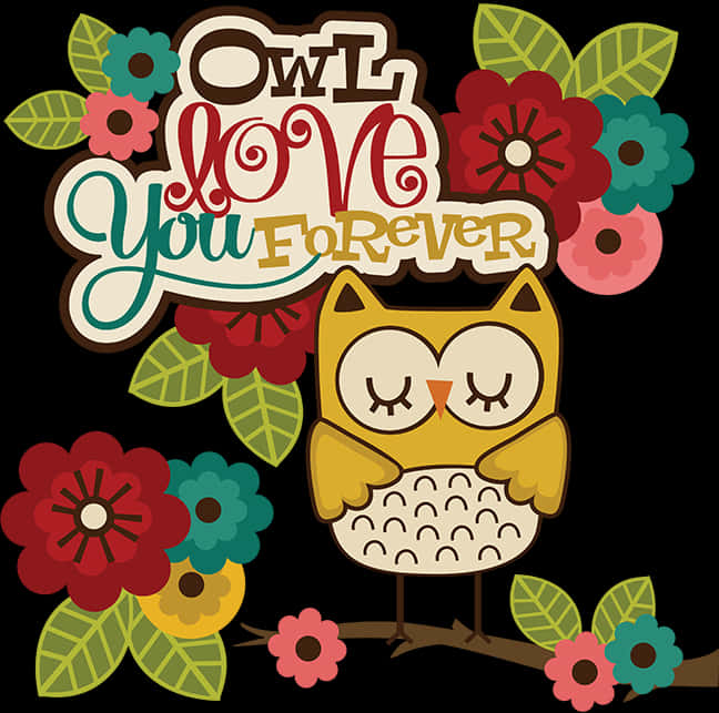 Owl Love You Forever 插畫 壁紙