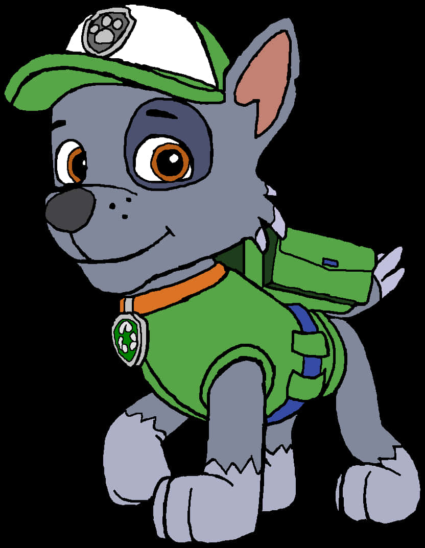 Paw Patrol Rocky 角色插圖 壁紙