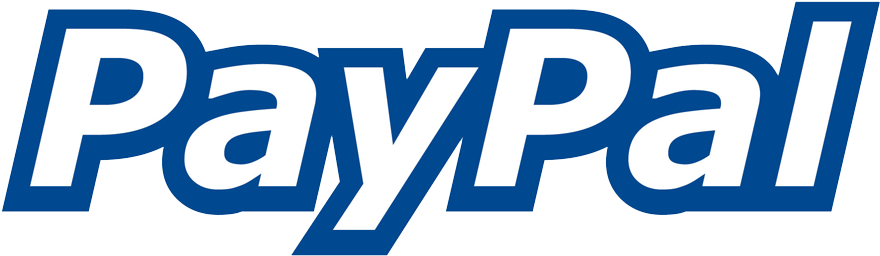 PayPal標誌藍色背景 壁紙 — PayPal 標誌以粗體藍色和白色設計，帶有動態傾斜效果，背景為黑色。