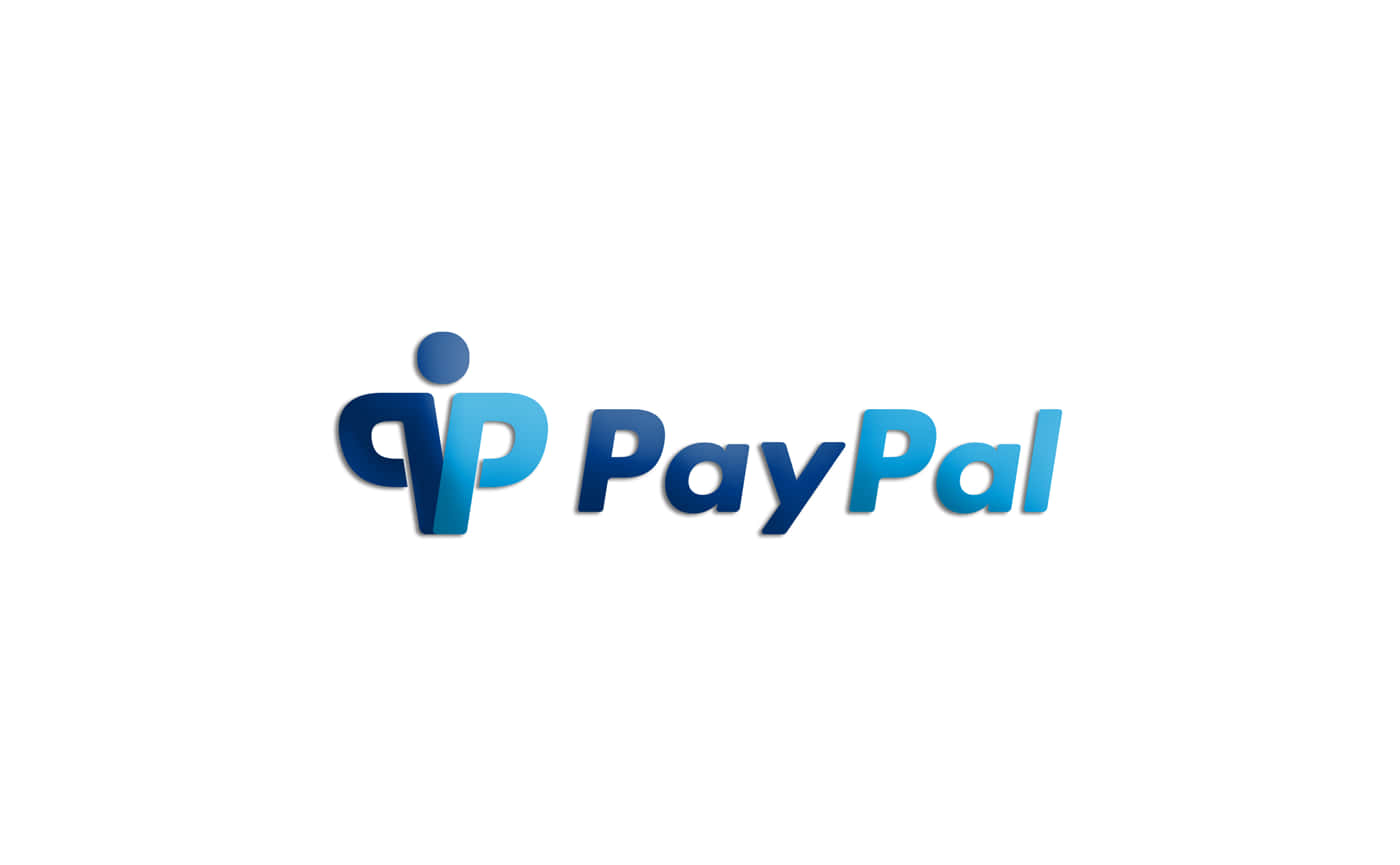 透過 PayPal 最大化您的資金效益 壁紙 — PayPal 標誌採用藍色漸變，在潔淨的白色背景上帶有微妙的陰影效果。
