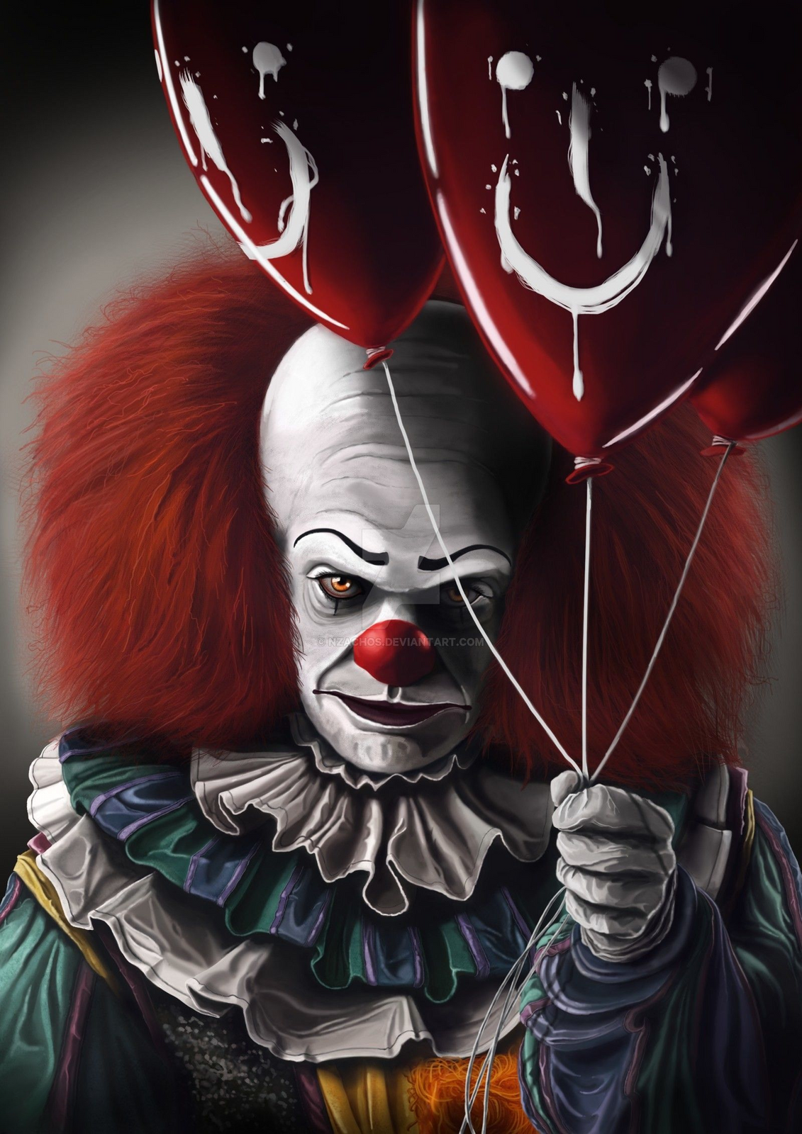 小丑Pennywise手持氣球 壁紙