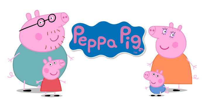 Peppa Pig 家庭插畫 壁紙