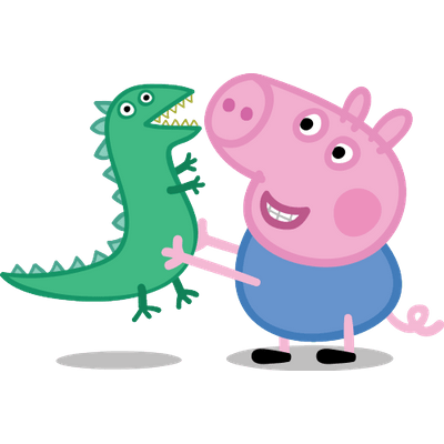 Peppa Pig 同 George 同恐龍玩具 壁紙