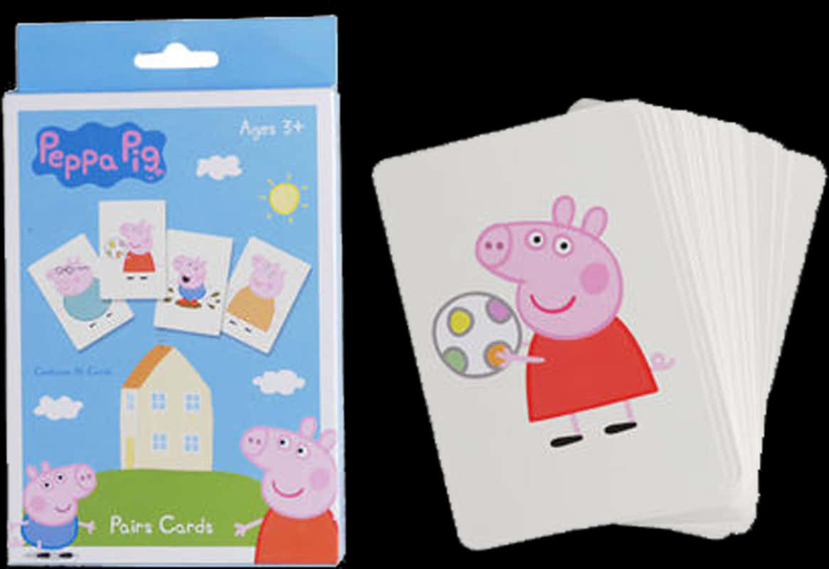 Peppa Pig 配對卡牌遊戲包裝與卡牌 壁紙