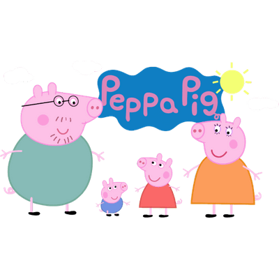 Peppa Pig 家庭插畫 壁紙