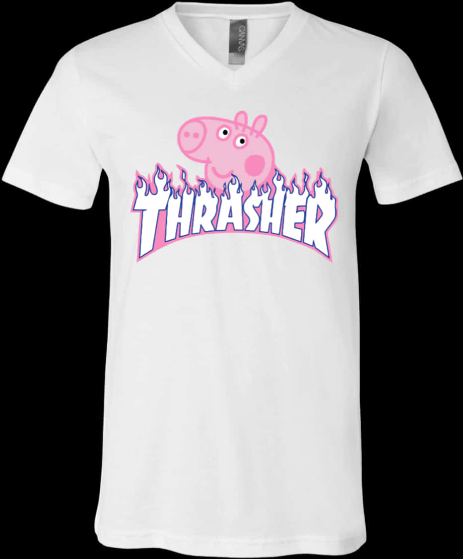 Peppa Pig Thrasher T恤設計 壁紙
