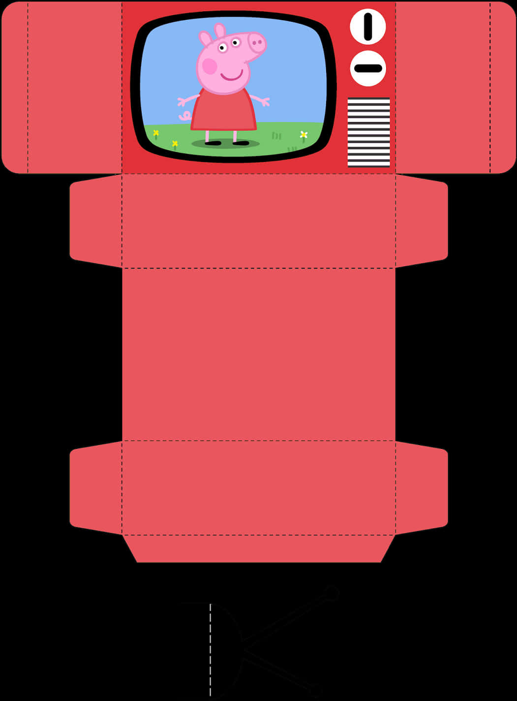 Peppa Pig 紙 TV 手工模板 壁紙