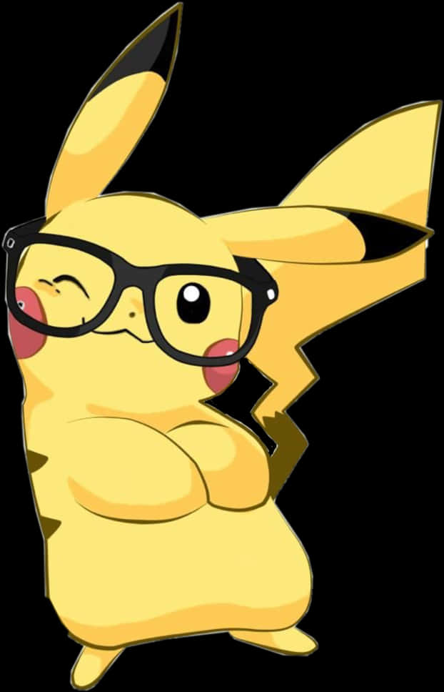 嘻哈風格Pikachu插畫 壁紙