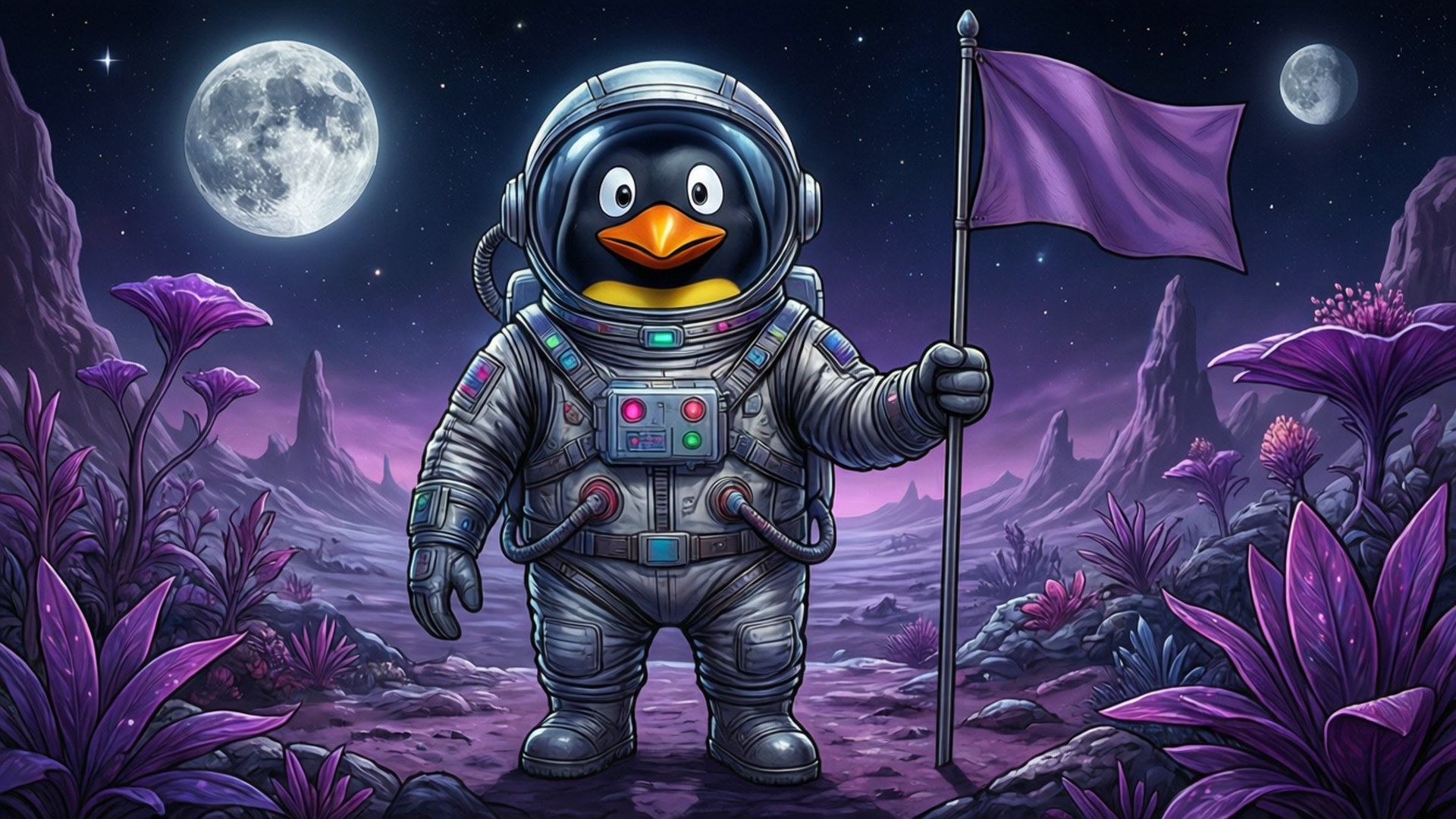 Pingu 太空探險家 壁紙