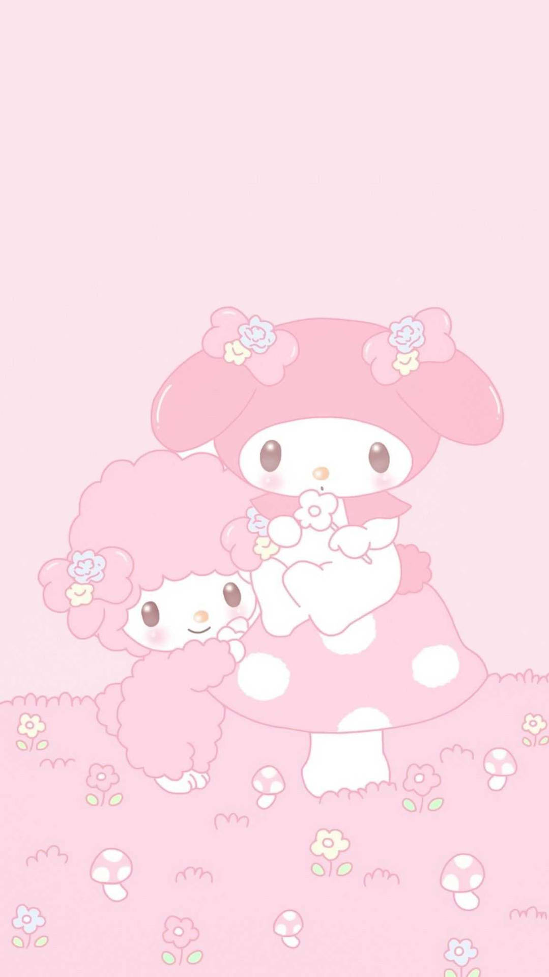粉紅鋼琴與 My Melody 壁紙