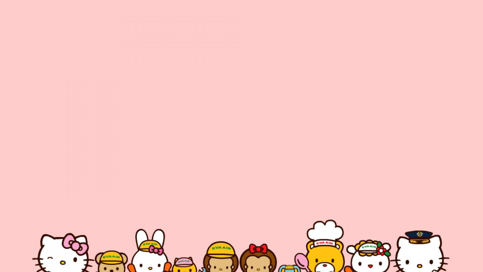 粉紅Sanrio Hello Kitty與朋友壁紙