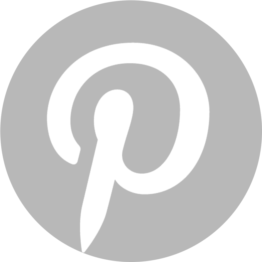 Pinterest標誌圖示 壁紙 — 一個極簡黑色Pinterest標誌，位於淺灰色圓形背景上。