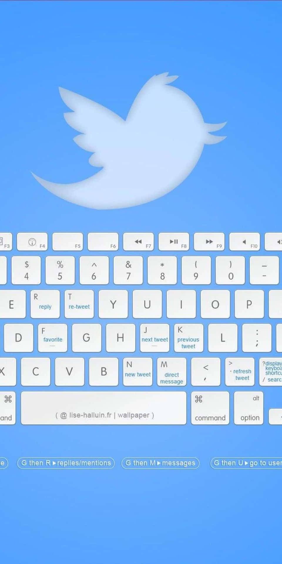 Twitter 鳥標誌在帶有推文功能的虛擬鍵盤上方