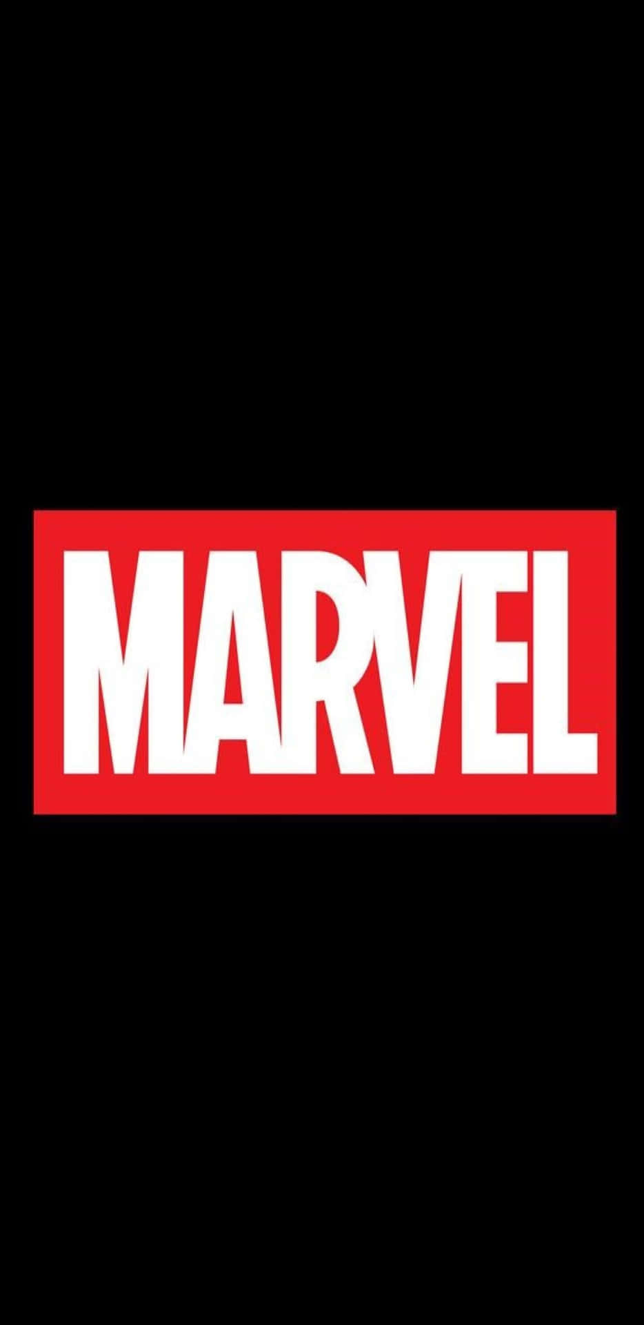 黑色背景上的紅色和白色Marvel標誌