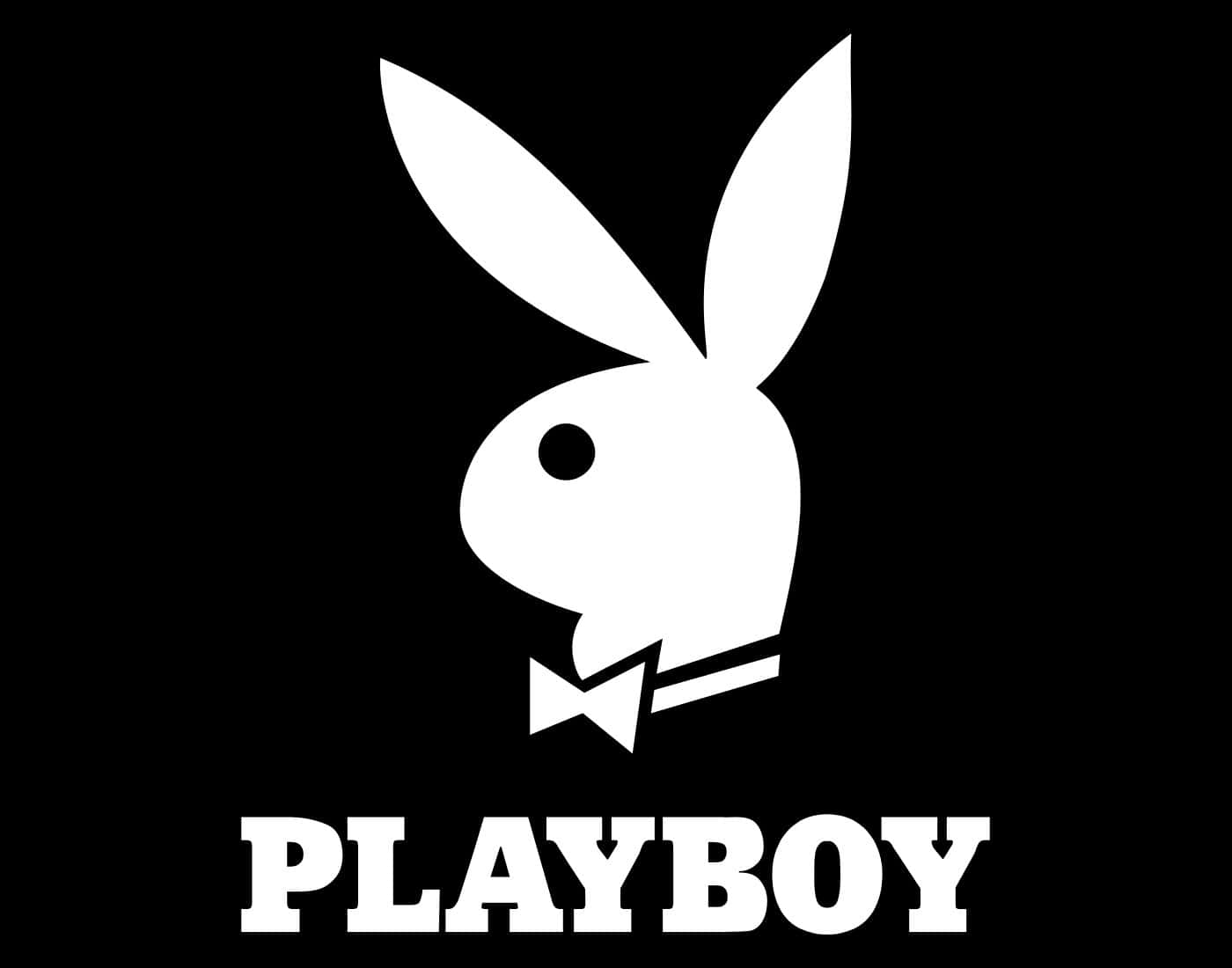 playboy 標誌在黑色背景上 壁紙