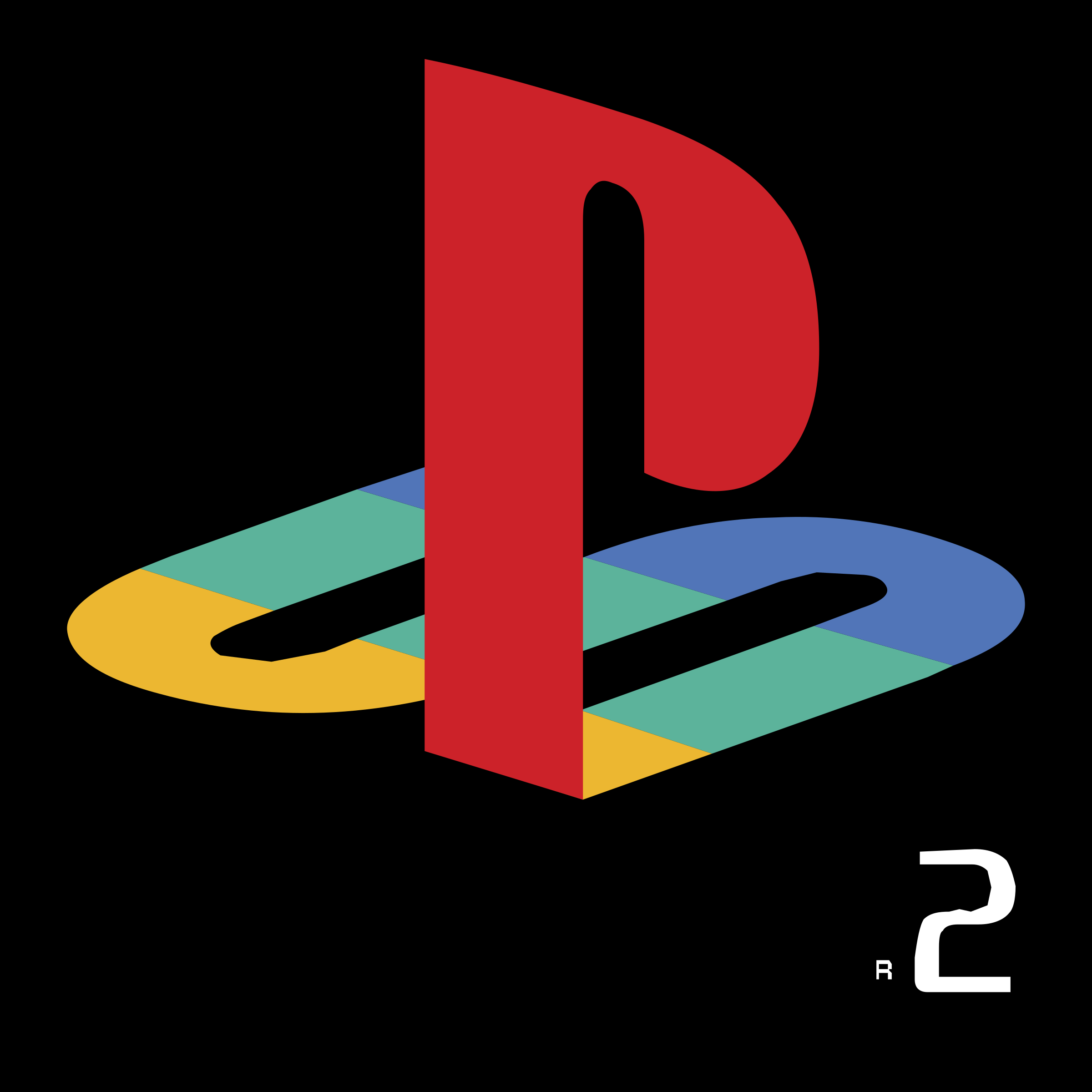 一個彩虹顏色的PlayStation標誌 壁紙
