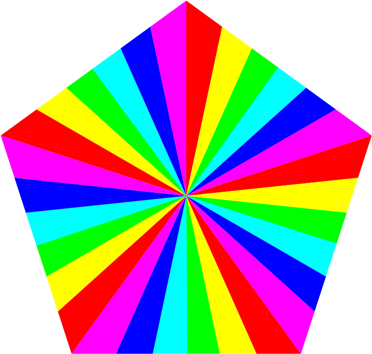 彩色五邊形萬花筒.PNG 壁紙