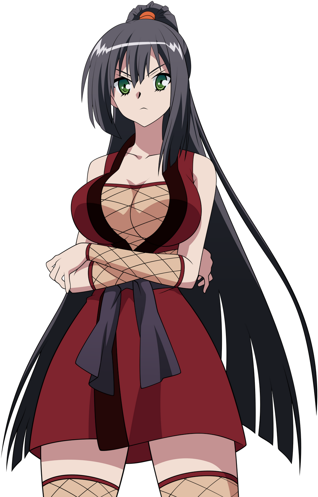 穿紅裙的動漫角色.PNG 壁紙