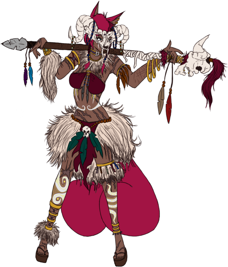 奇幻_女巫_戰士_插圖.PNG 壁紙