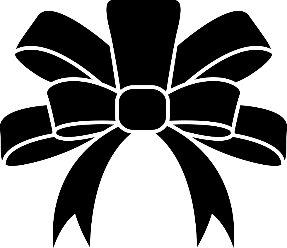 黑色絲帶哀悼符號.PNG 壁紙 — 一個大膽的黑色蝴蝶結，帶有白色輪廓和飄逸的絲帶尾巴，在純白色背景上。