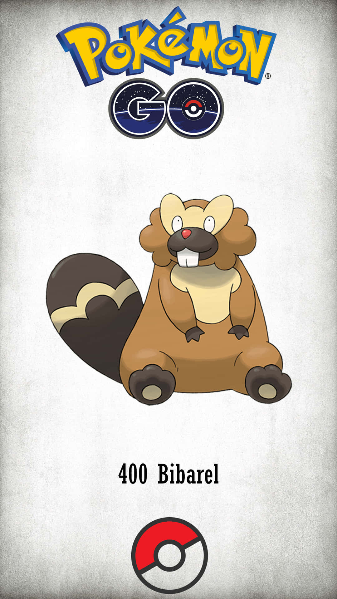 來自Pokémon GO遊戲的大尾狸寶可夢角色，附有精靈球和標誌。
