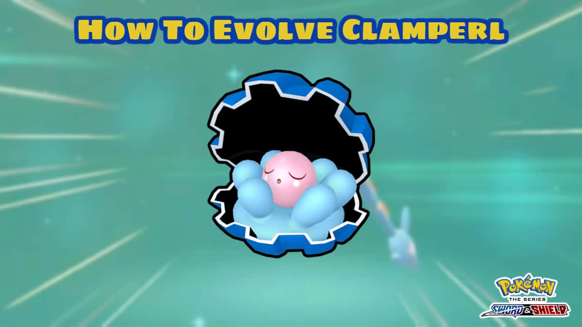 Clamperl 喺貝殼入面瞓覺，背景有動態模糊效果。