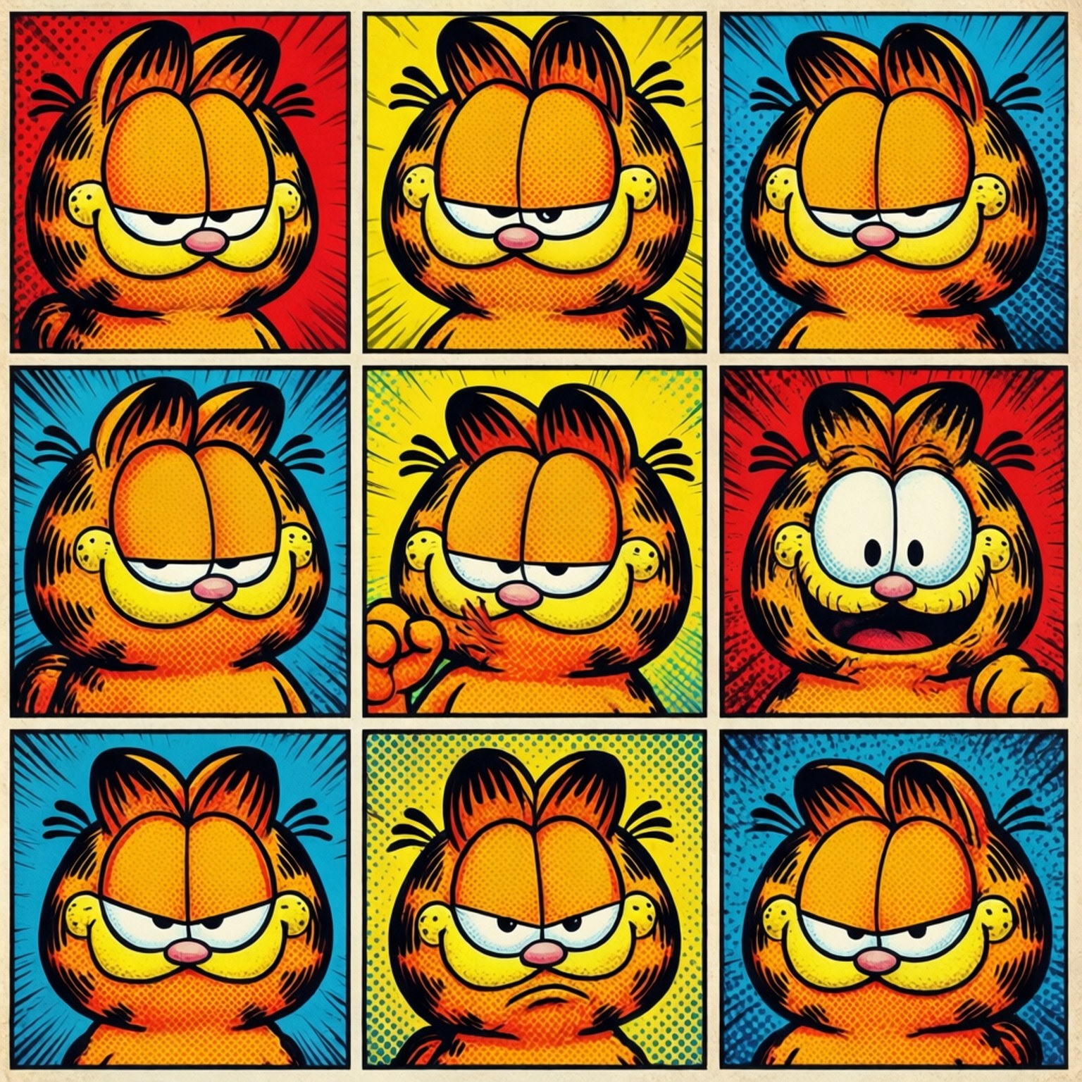 Pop Art 加菲貓 壁紙