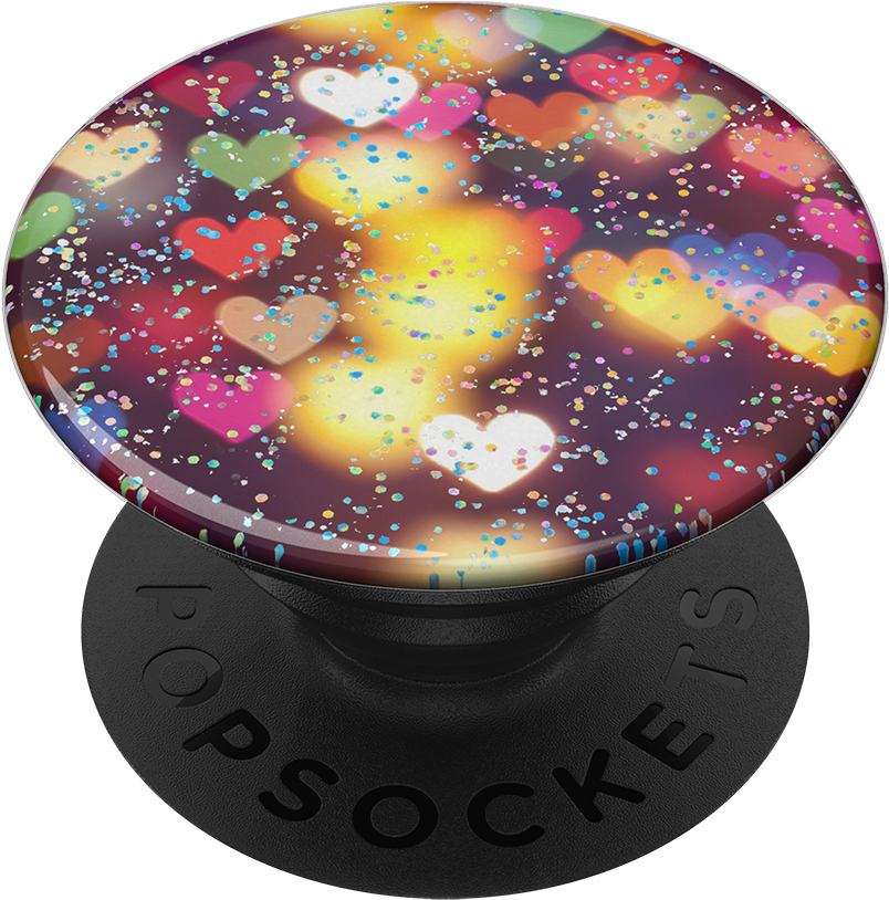 彩色散景心形Pop Socket 壁紙