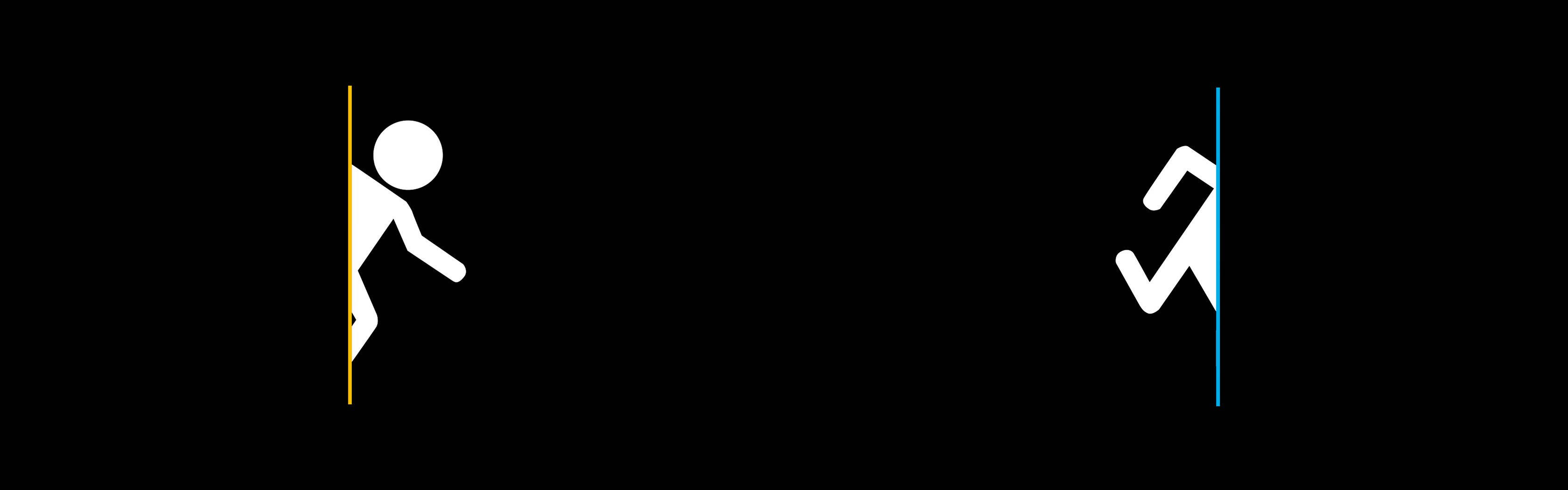 兩個火柴人攀爬牆壁，一個黃色一個藍色
