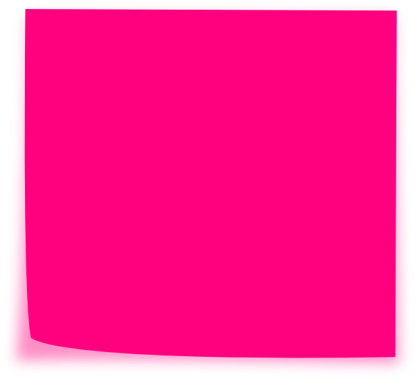 純色 Post-it 背景 壁紙 — 一個實心亮粉紅色圓角正方形，帶有細黑邊框。