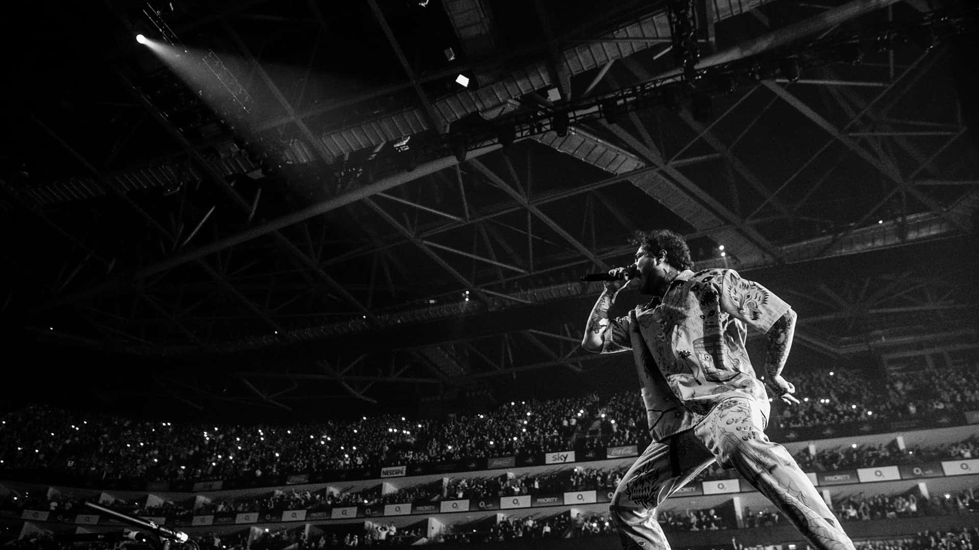 Post Malone 喺演唱會上表演 壁紙