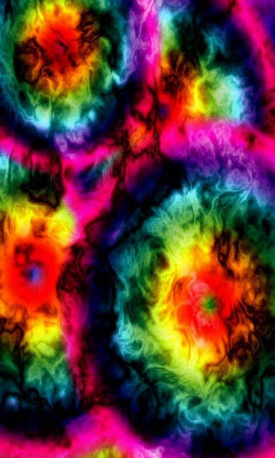充滿活力的霓虹色旋轉星雲在黑暗的宇宙畫布上放射光芒。