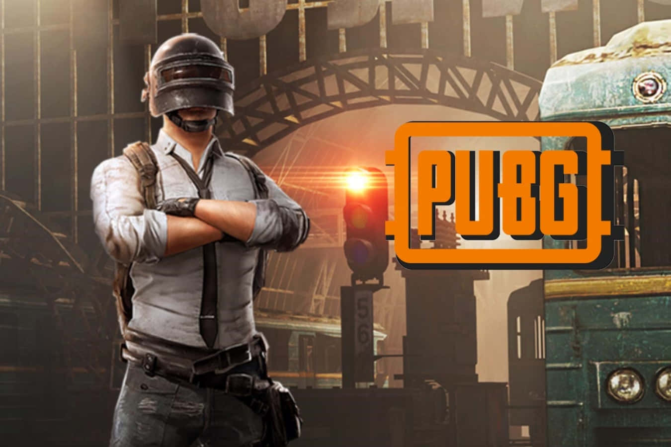 PUBG Mobile - 一個男人站在火車前 壁紙