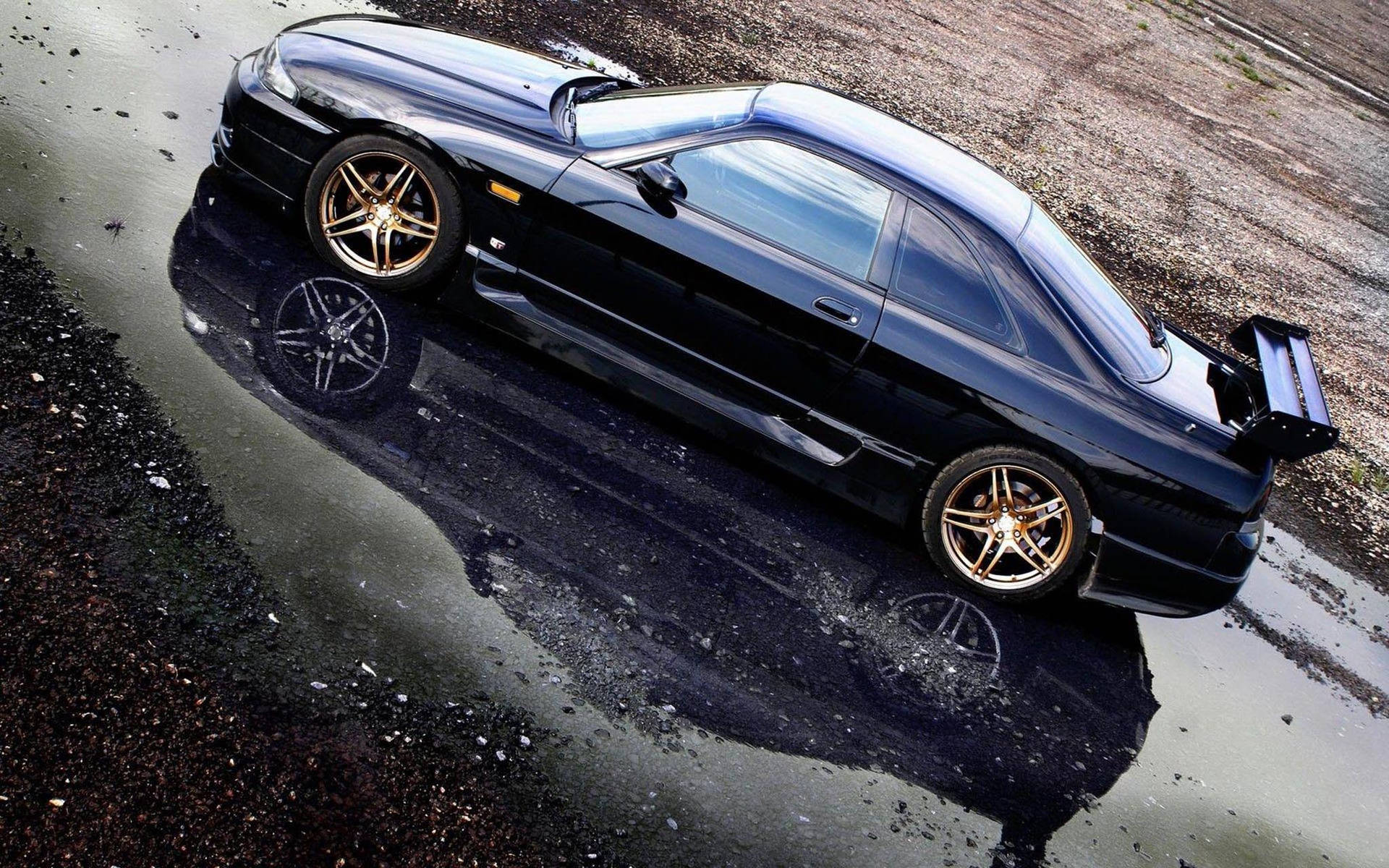 紫黑 Nissan Skyline GTR R33 壁紙
