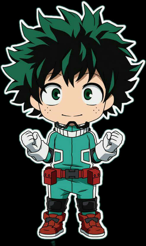 Q版英雄造型Deku 壁紙