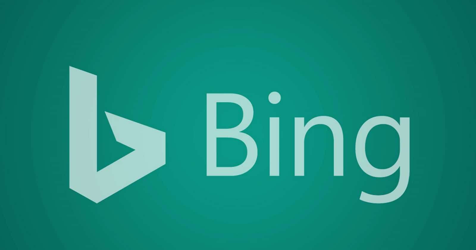 Bing 標誌在青綠色漸變背景上