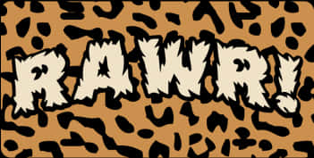豹紋 Rawr 文字 壁紙