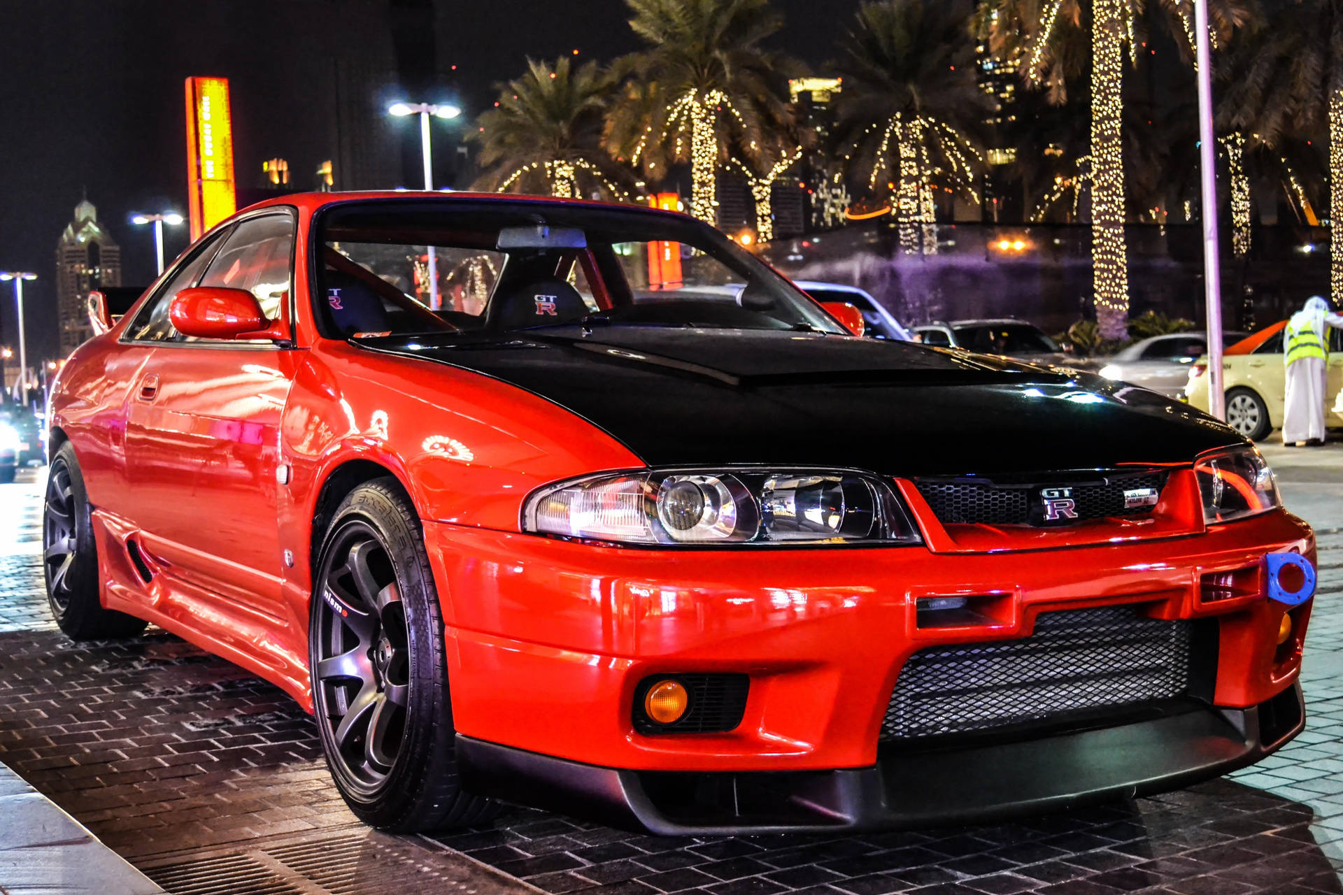 紅黑 Nissan Skyline GTR R33 壁紙