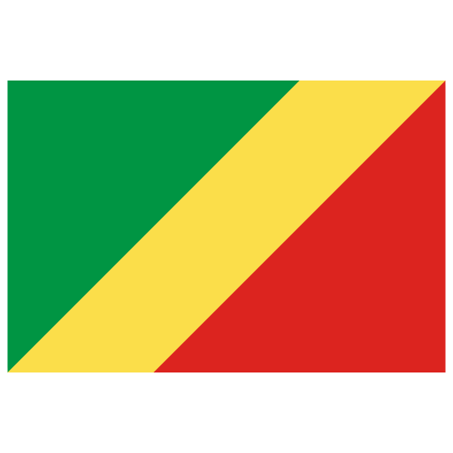 Republicofthe Congo Flag 壁紙 — 一面大膽的旗幟，黑色背景上有綠色、黃色和紅色的對角條紋。