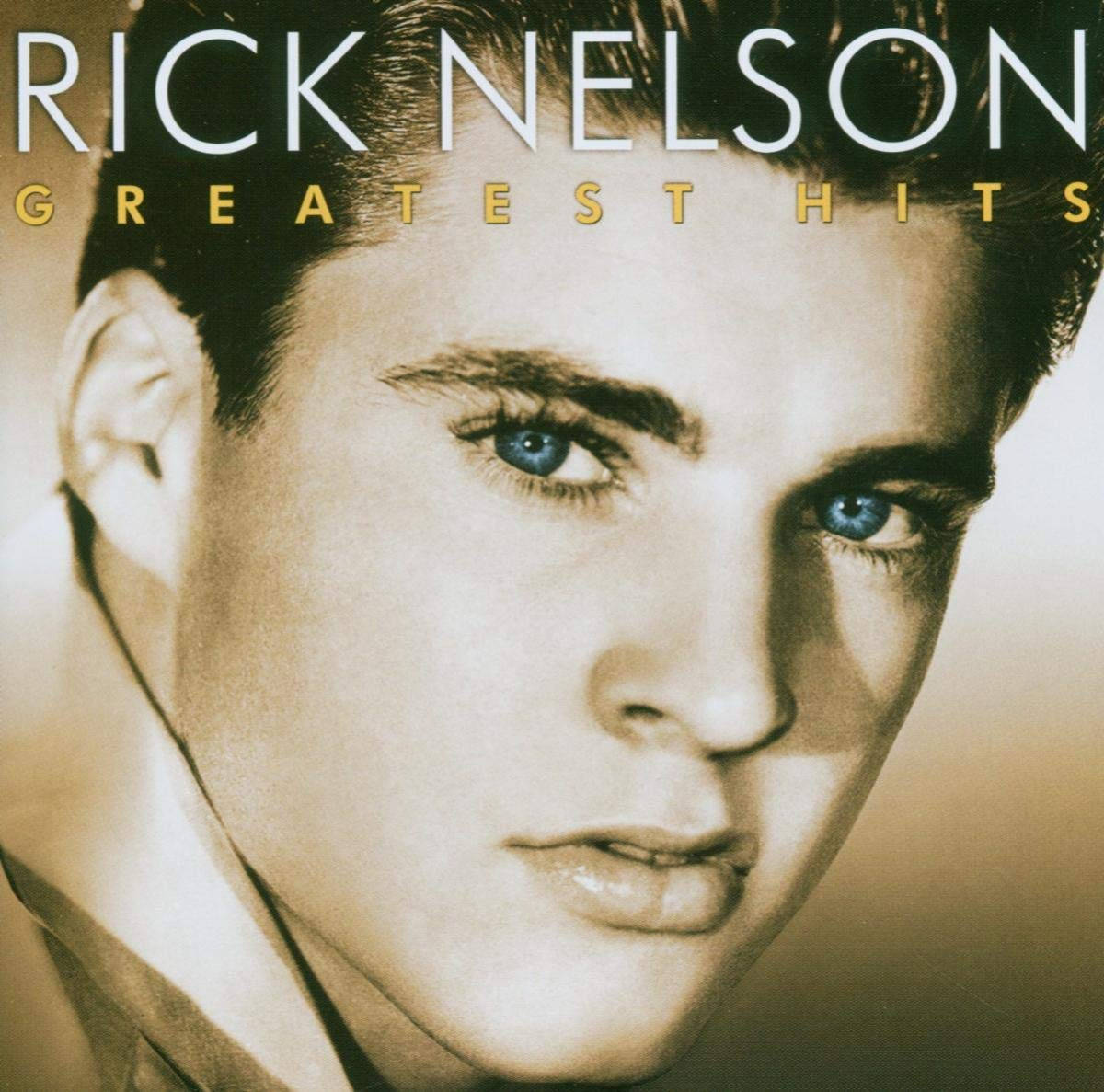 Rick Nelson 嘅臉，藍色眼睛，喺一個懷舊啡色調嘅音樂專輯封面。
