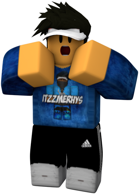 Roblox 角色身穿藍色服裝 壁紙