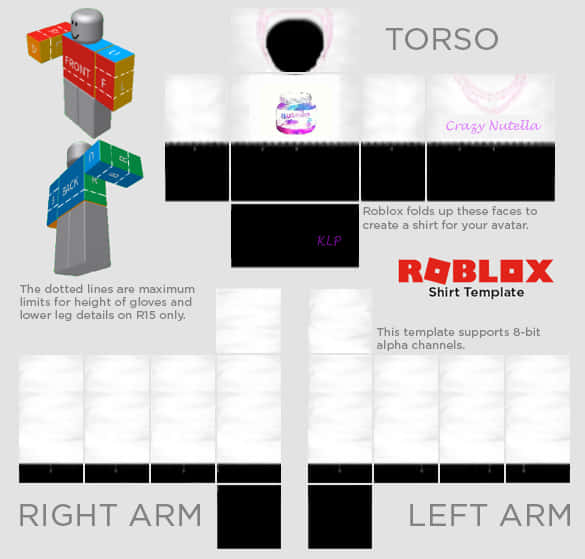 Roblox 衣服模板 - Nutella 設計 壁紙