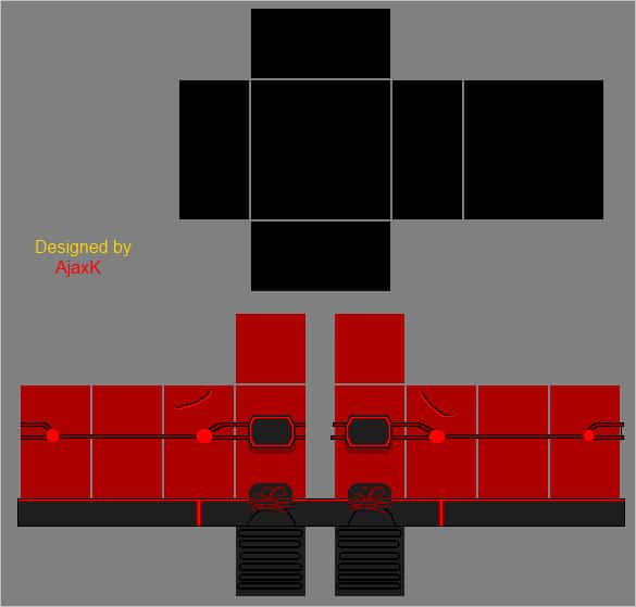 Roblox 紅色忍者服裝模板