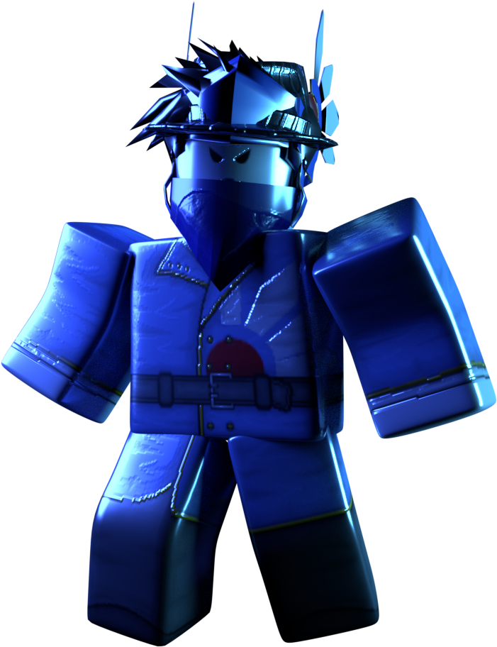 Roblox藍色角色渲染圖 壁紙