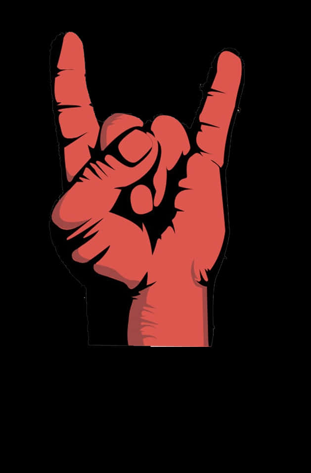 Rock On 手勢插畫 壁紙